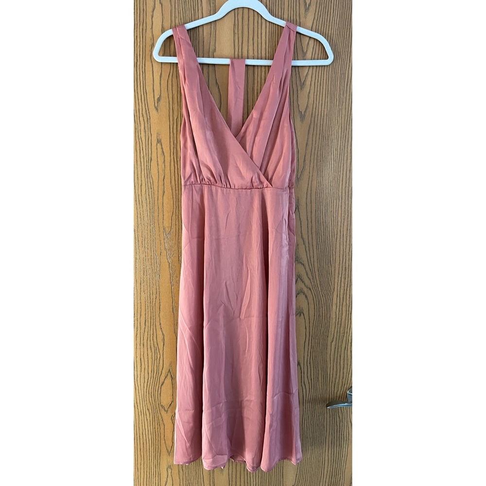 NWT Show Me Your Mumu Midi Satin Dress in Desert Rose - XS